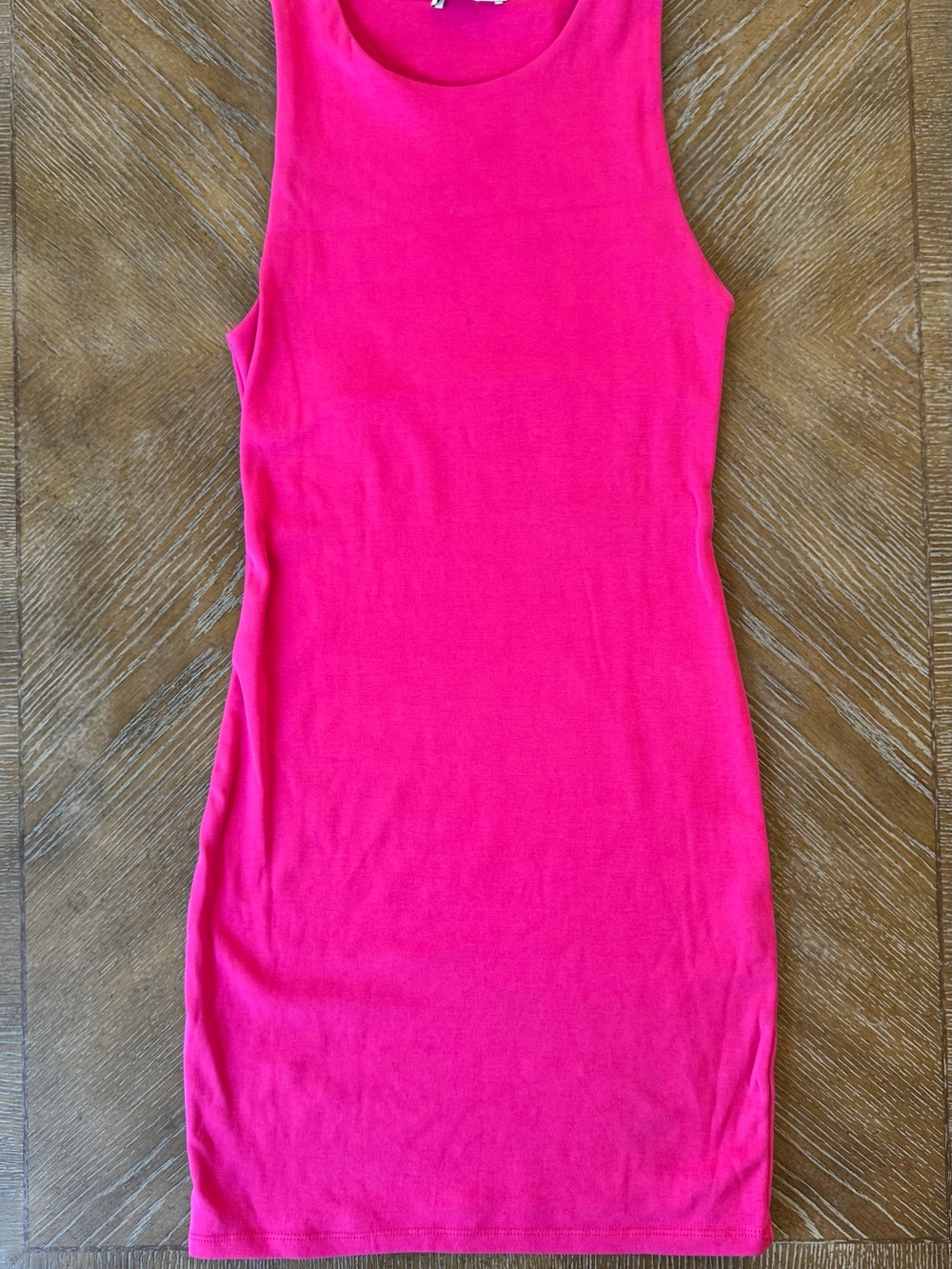 Zara Hot Pink Sleeveless Mini Bodycon Dress